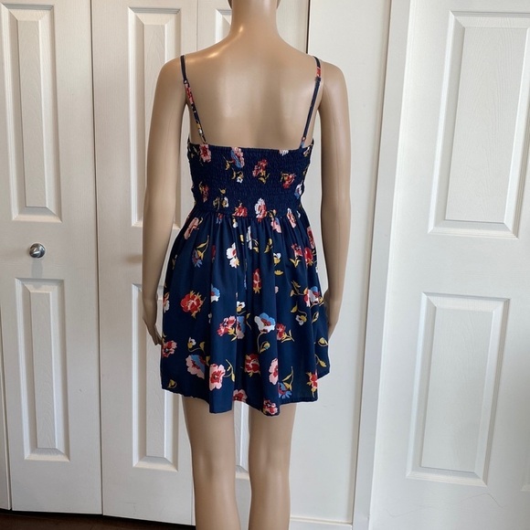 Band of gypsies - summer blue dress with flowers design - size medium - Picture 2 of 16